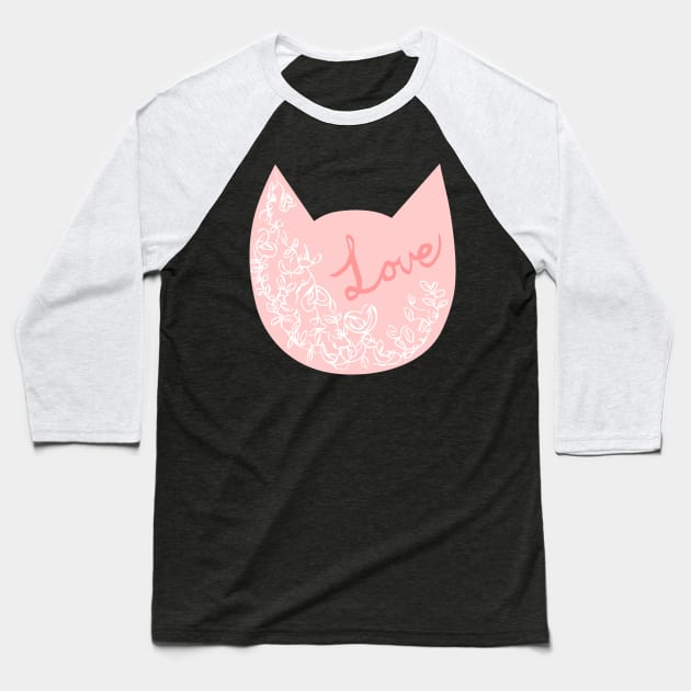 LOVE CAT Baseball T-Shirt by MoreThanThat